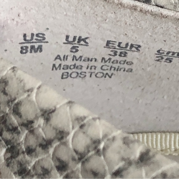 Franco Sarto Boston Snakeprint Women's Snake Print Loafers Gray Square Toe 8 - Picture 8 of 11